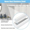 2Pcs Tension Curtain Rods 28 to 48 Inch White Spring Loaded Adjustable No Drilling for Bathroom Kitchen Door - 4 of 4