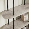 5-Tier Bookshelf, 71 Inch Tall Arched Bookcase, Metal Frame, Freestanding Display Rack, for Bedroom, Living Room - 4 of 4