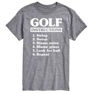Men's - Instant Message - Golf Instructions Short Sleeve Graphic T-Shirt - 1 of 4