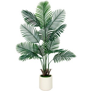 5FT Areca Palm Artificial Golden Cane Palm Tree Butterfly Palm Faux Plant with Pot Decor Tree for Home Office Indoor Outdoor - 1 of 4