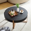 OUTSUPPLY Coffee Table, Modern Round Pedestal Table for Living Room & Bedroom - 4 of 4