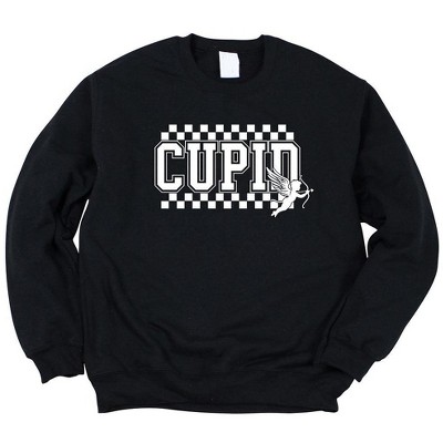 Simply Sage Market Women's Graphic Sweatshirt Cupid Varsity Checkered
