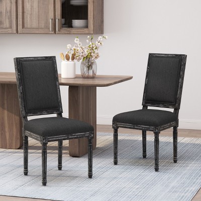 Dining Chairs Set of 2 Upholstered Chair Bar Stools Fabric Counter Stool-Christopher Knight Home