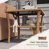 MOEPISY Rattan Side Table, with Storage Shelf, Aluminum Frame Square, Coffee Table with Tempered Glass Top - 4 of 4