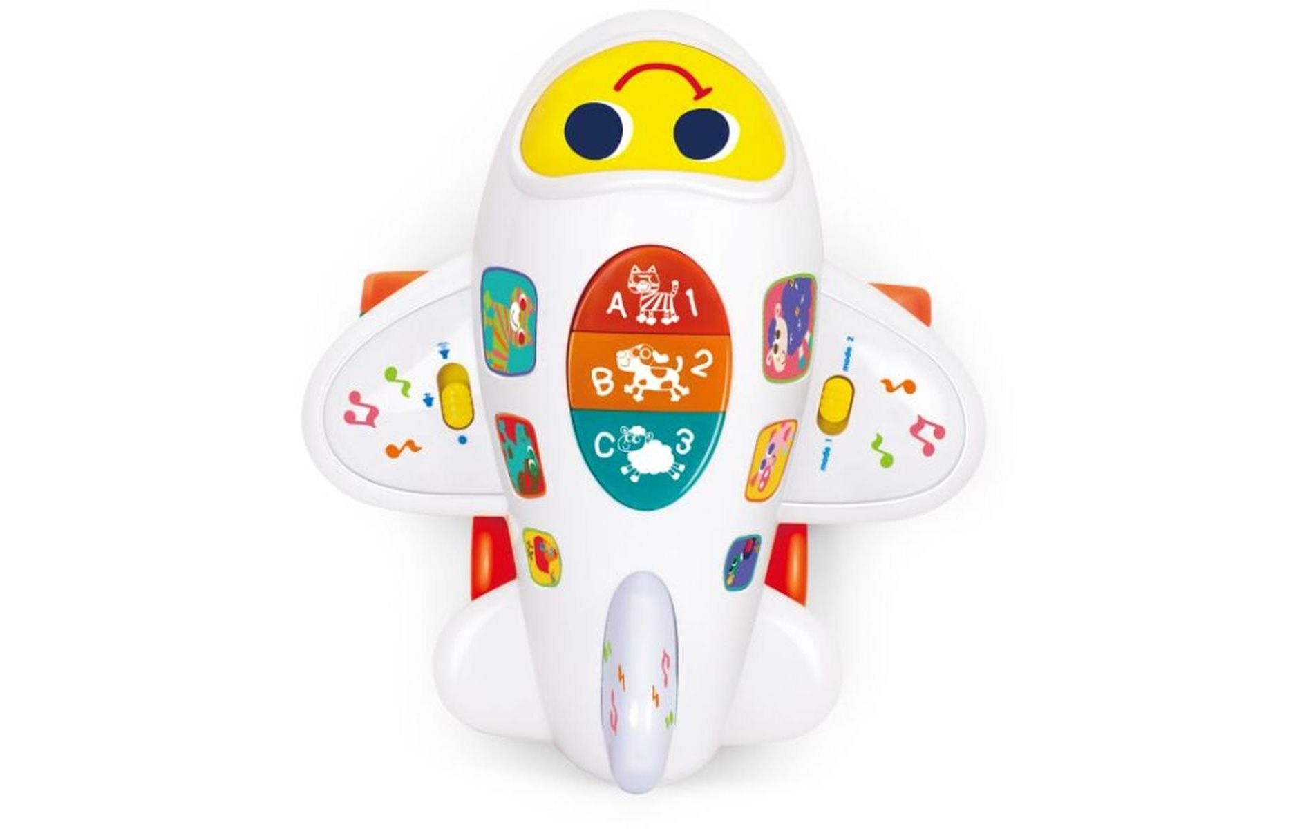 JuzToys Kids Airplane Toy for Learning Letters, Numbers and Colors – Learning ABC Toys with Lights and Music, Educational Toys for Toddlers