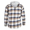 Burnside Men's Button Front Flannel Hoodie Jacket | ECRU Medium - 2 of 3
