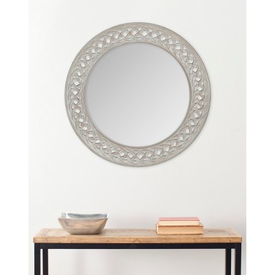 Round Braided Chain Decorative Wall Mirror Gray - Safavieh