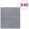 vidaXL 3D Wallpaper Bricks Self-adhesive 40 pcs Anthracite - 2 of 4