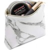 Glamlily White Marble Printed Cosmetic Travel Pouch Set for Makeup Supplies (2 Pack) - 4 of 4