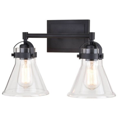 Vaxcel Mason 2 - Light Vanity in  Charcoal Black