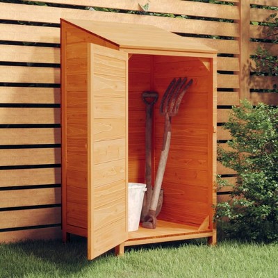 VidaXL Garden Shed Brown 21.7"x20.5"x44.1" Solid Wood Fir