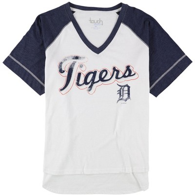 Touch Womens Detroit Tigers Embellished T-Shirt, White, Medium
