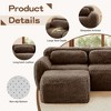 149 inch Light Khaki U-shaped Plush Fabric Boneless Sectional Sofa Couches with Throw Pillows and 2 Ottomans ( Buckle Connection) - 4 of 4