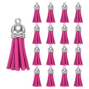 Unique Bargains PU Leather Craft Bracelets Jewelry Making Keychain Tassels 200 Pcs - 1 of 4