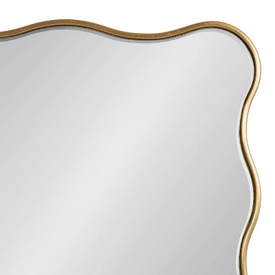 Viona 24" x 36" Gold Scalloped Edge Vanity Mirror