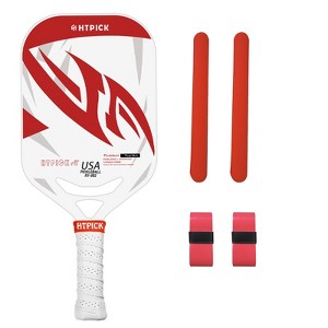 Aukfa Carbon Fiber Pickleball Paddle – 14mm Polypropylene Honeycomb Core, UV Matte Finish, Hot Press Molded, Lightweight Pro Racket - 1 of 4
