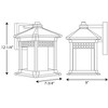 Progress Lighting Merit 1-Light Medium Wall Lantern in Black, Ceramic, Wet Rated, Square Etched Glass Shade - 2 of 2