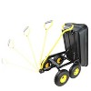 Vynxaria Folding Garden Dump Truck - Durable Steel Frame with Pneumatic Tires for Easy Transport - 3 of 4