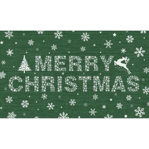 Christmas Entryway Mat for Holiday Decor Low Pile Machine Washable Welcome Doormat for Indoor/Outdoor Entryways - 1 of 1