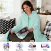 Catalonia Women Hooded Wearable Blanket Cape Cardigan Cloak Wrap Shawls Snuggy Fuzzy Fleece Cape with Hand Pockets, Woman Cozy Gift Plush Throw Wrap - 2 of 4