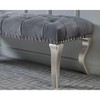 NicBex Modern 48" Bedroom Bench Upholstered Accent Stools with Button Tufted and Nailhead Trim for Bedroom and Entryway - 4 of 4