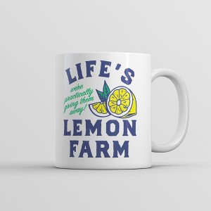 Crazy Dog T-Shirts Lifes Lemon Farm Mug Funny Sarcastic Graphic Novelty Coffee Cup-11oz - 1 of 4