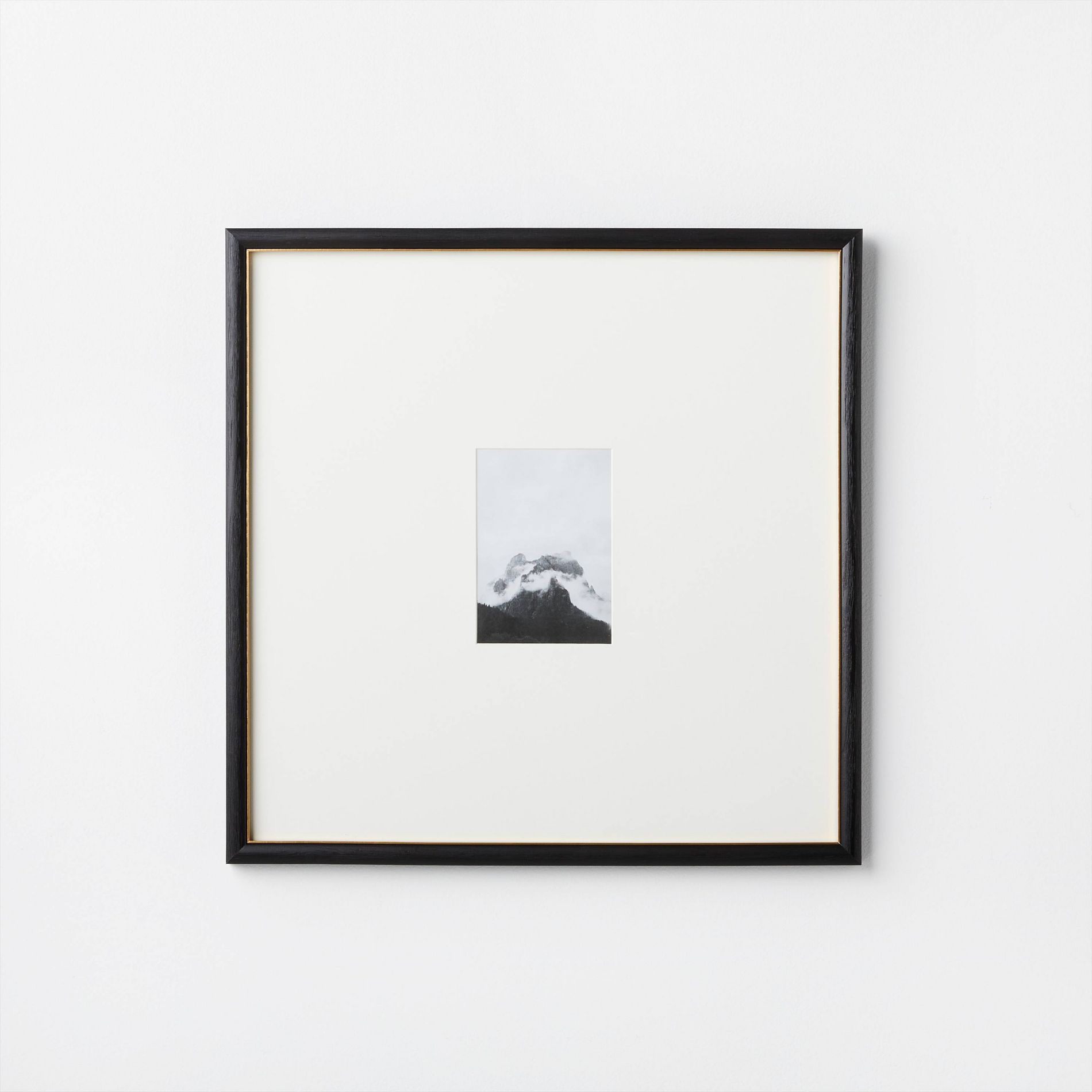 20" x 20" Matted to 5" x 7" Gallery Wall Frame Black/Brass - Threshold™ designed with Studio McGee: Wood, Sawtooth Hanger