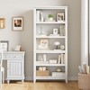 Wooden Bookcase 5 Tier Storage Bookshelf Farmhouse Bookshelves Rustic Vintage Etagere - 3 of 4