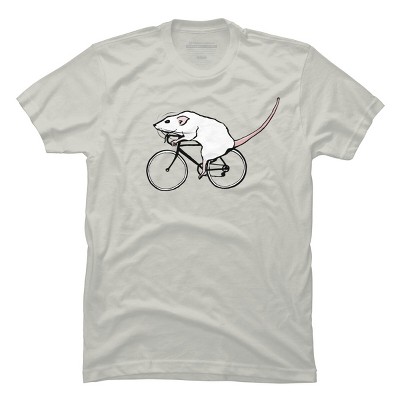 Men's Design By Humans Cycling Rat By TeaandInk T-Shirt