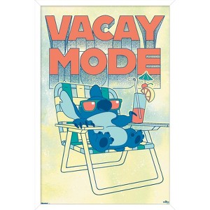 Trends International Disney Lilo and Stitch: Beach Vibes - Vacay Mode Framed Wall Poster Prints - 1 of 4