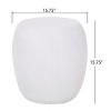 GDFStudio Duso Outdoor Lightweight Concrete Side Table, Antique White - 3 of 4