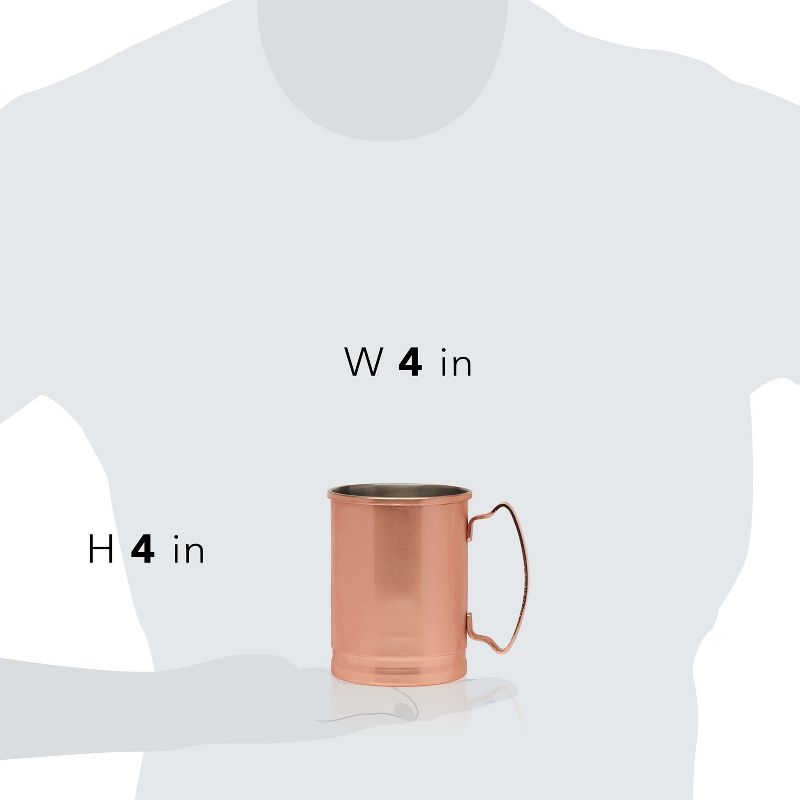 Libbey Moscow Mule Copper Mugs, 14-ounce, Set of 4, 4 of 6