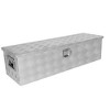Truck Bed Toolbox for Trailer Pickup, RV Storage Organizer Tool Box Flatbox with Side Handle Lock Keys Aluminum 5 Bar Tread Pattern Truck Bed Tool Box - 2 of 4