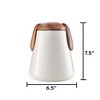 Nambé Dog Treat Jar - 6.5” x 7.5” - Porcelain Storage Container with Acacia Wood Lid - 4 of 4