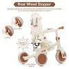QingMoon 7 in 1 Folding Kids Trike for 1-6 Years, with Removable Pedal, Canopy, and Guardrail, Adjustable Push Handle and Seat Height - 4 of 4