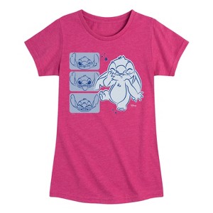 Girls' - Disney - Lilo & Stitch Fitted Short Sleeve Graphic T-Shirt - 1 of 4