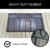 Evideco French Home Goods Outdoor Front Door Mat - 30x18 Inch Rubber Rug with 'Home' Design - Available in Brown Wood, Gray Wood and Stone Patterns - 3 of 4