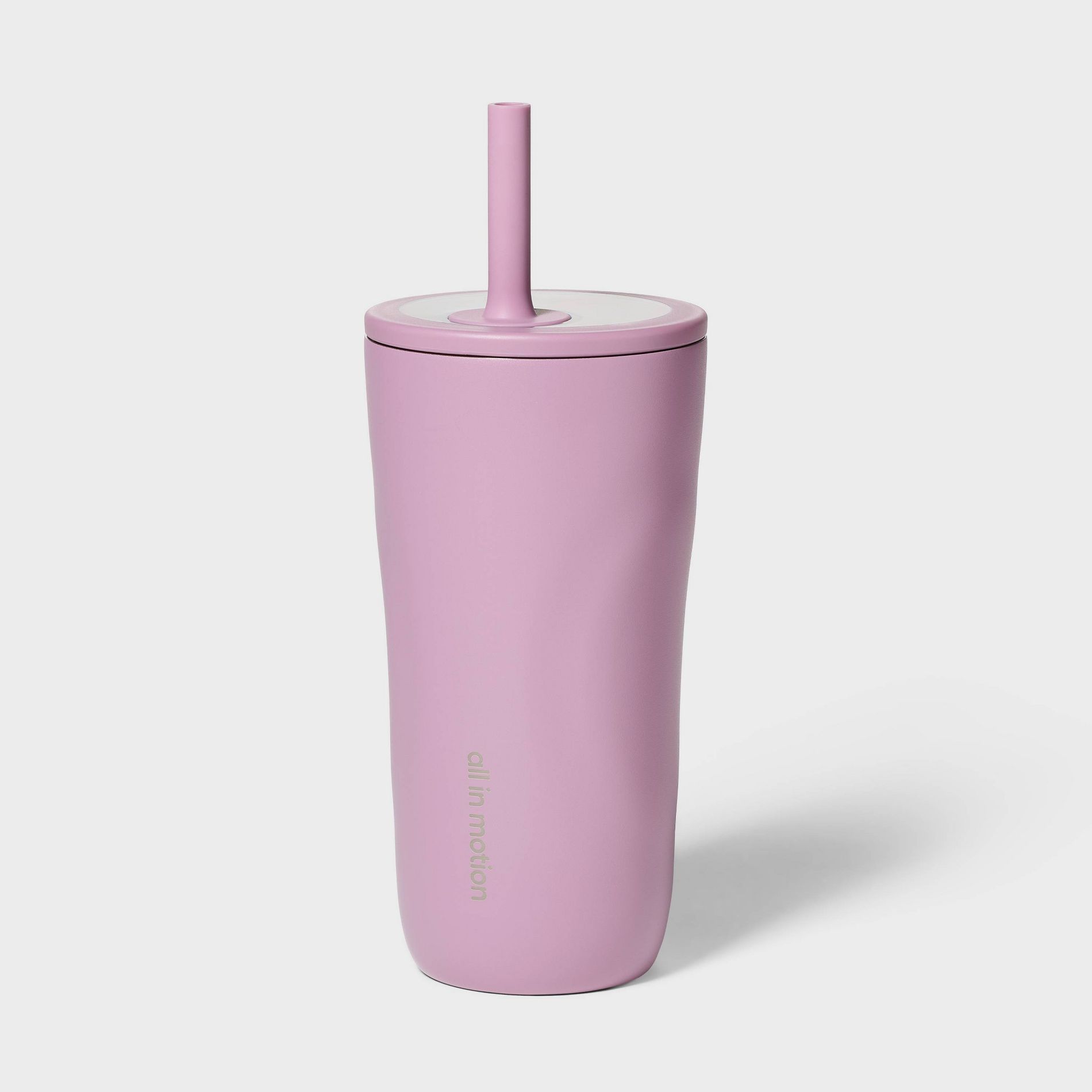 20fl oz Stainless Steel Tumbler with Straw Pink - All In Motion™