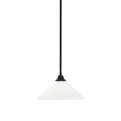 Toltec Lighting Any 1 - Light Pendant in  Espresso with 16" White Muslin Shade