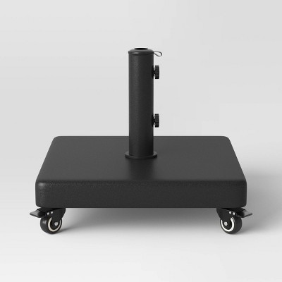 55lbs Polycrete Square Outdoor Patio Market Umbrella Bases with Wheels - Threshold™
