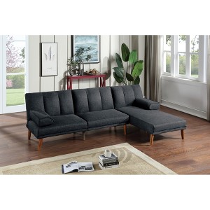 101'' Convertible L-Shape Sectional Sofa Set with Solid Wood Legs and Adjustable Chaise - 1 of 4