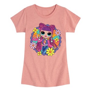 Girls' - LOL Surprise! - Skater Chick w/ Flowers Fitted Short Sleeve Graphic T-Shirt - 1 of 4