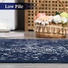 Distressed Boho Washable Indoor Soft Low Pile Non-Shedding Vintage Aesthetic Anti-Slip Rug, Nursery - 3 of 4