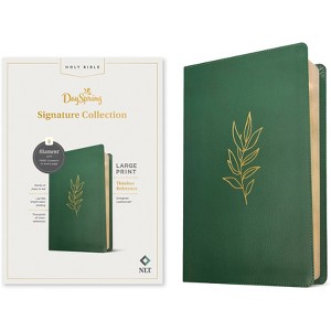 NLT Large Print Thinline Reference Bible, Filament-Enabled Edition (Leatherlike, Evergreen, Red Letter) - (Leather Bound) - 1 of 1