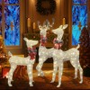 Hooseng 3 Pieces Reindeer Family Set, Christmas Lighted Deer 3, 4, 5ft, Xmas Decoration Set with 230 LED Lights, 12 Ground Stakes and 30 Zip Ties - 2 of 4