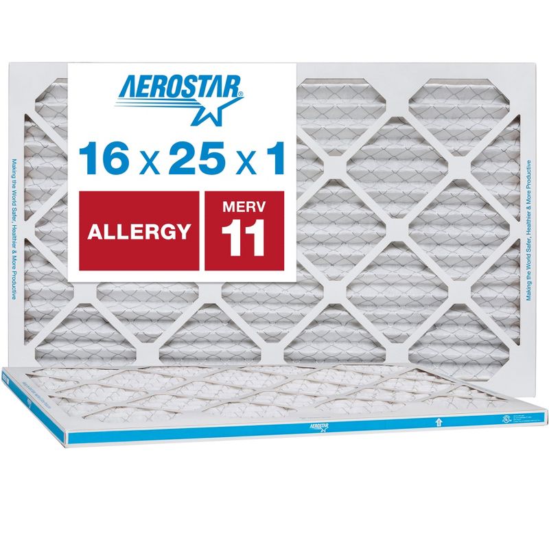 Aerostar AC Furnace Air Filter - Allergy - MERV 11 - Box of 2, 1 of 8