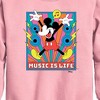 Boys' - Disney - Mickey Music Is Life Graphic Long Sleeve Fleece Sweatshirt - 2 of 3