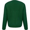 Clearlove Girls' Classic Cable Knit Button Front Cardigan Round Neck Chunky Sweater Jacket for School & Play - 4 of 4