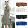 Allegra K Women's Faux Leather Self Tie Bowknot Wide Waist Band Sash Obi Belt One Size - 4 of 4
