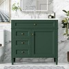 JUJABU 36'' Modern Bathroom Vanity with Sink, Dual-Drawer Storage Cabinet & Tip-Out Drawer - 3 of 4